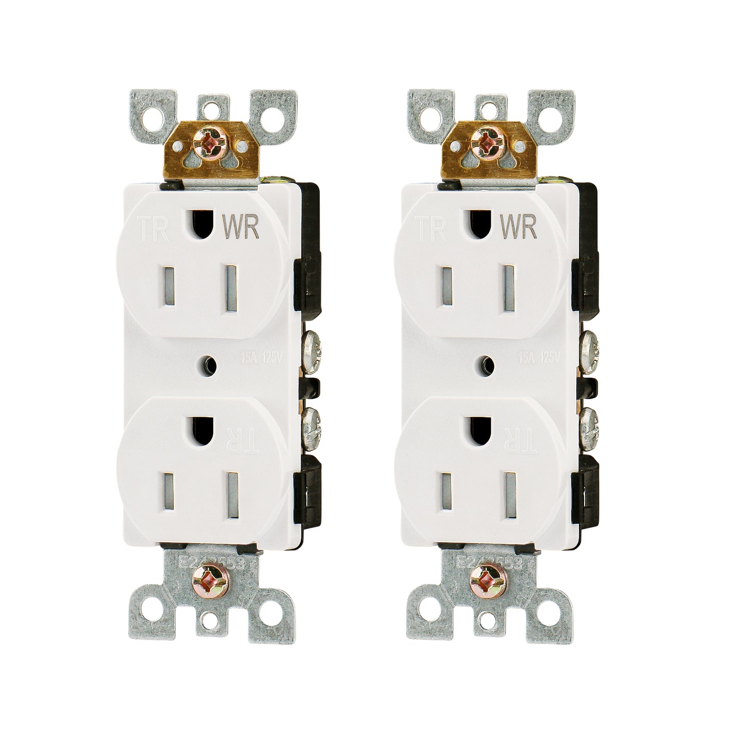 iGFCI Outlet Socket,Decora Receptacle,20Amp Standard Electrical Wall Outlet,Weather Resistant Tamper Resistant,Wall Plates Included, White, UL listed