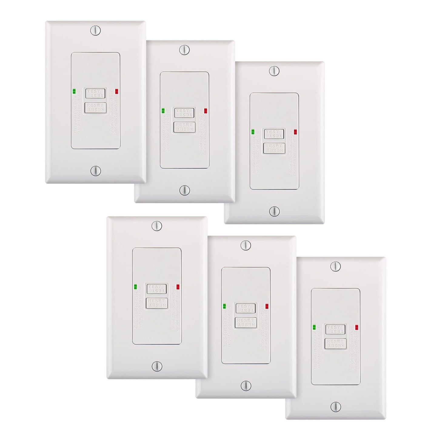 Blank Face GFCI,Self-Test with LED Indicator,120V 20Amp,UL Listed, Back &Side Wire,White