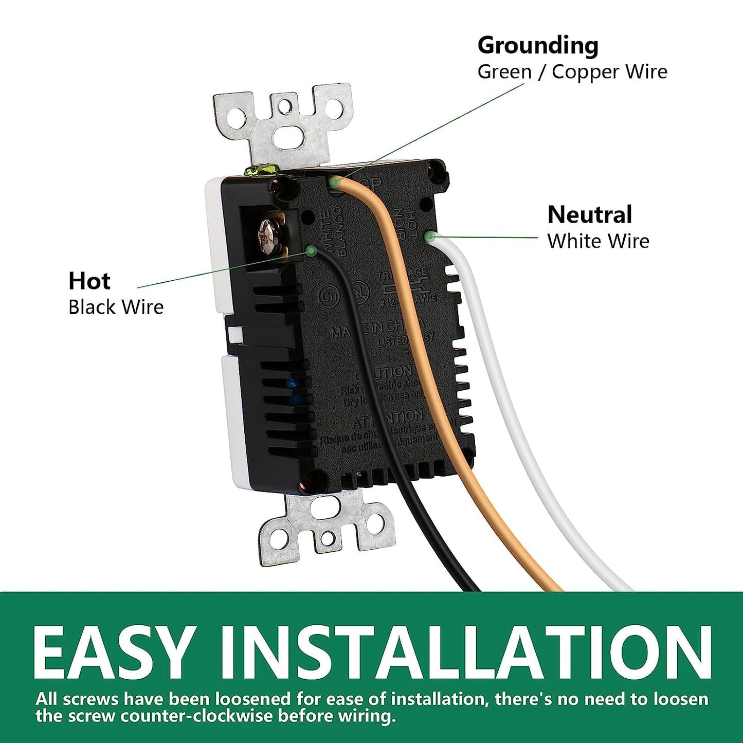 USB PD Charger Outlet, QC3.0 PD20W Type C&Type A,15Amp Tamper Resistant Receptacle Plug,Charging Power Outlet with USB Ports,White