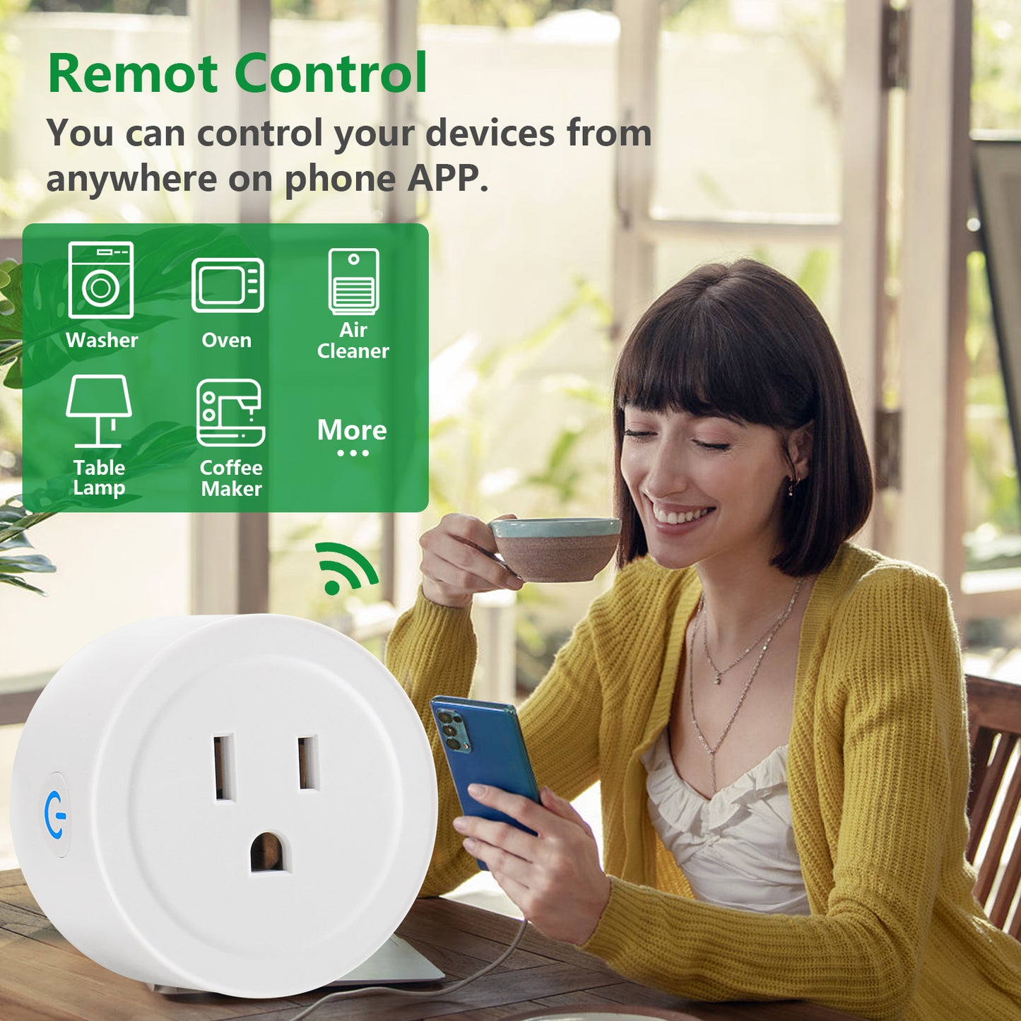 iGFCI Smart Plug Mini WiFi Outlet 125V 10A Compatible with Alexa&Google Home Remote Control with Timer Function Voice Control ETL FCC Listed 2.4G WiFi Only