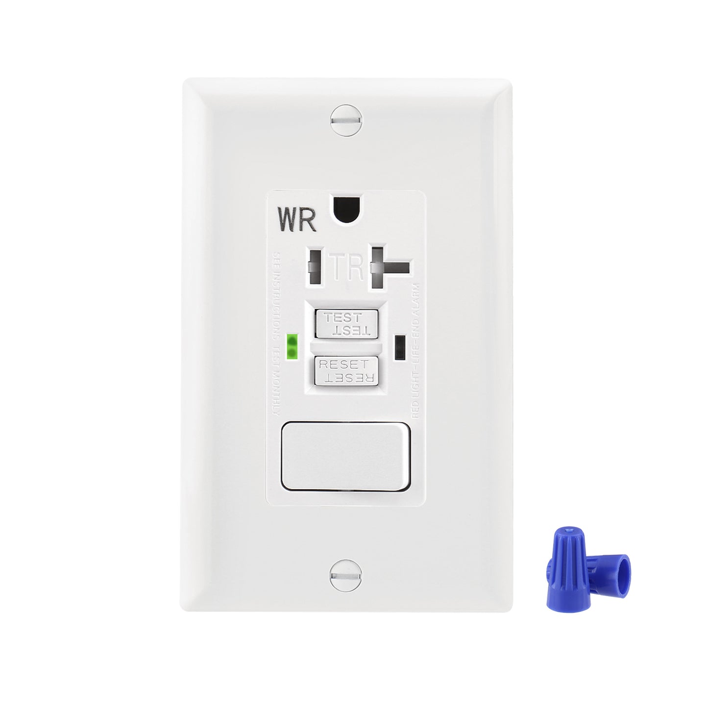 iGFCI 20Amp GFCI Outlet,Tamper Resistant&Weather Resistant GFCI Receptacle with Combination Switch,UL Listed,Back &Side Wire,White