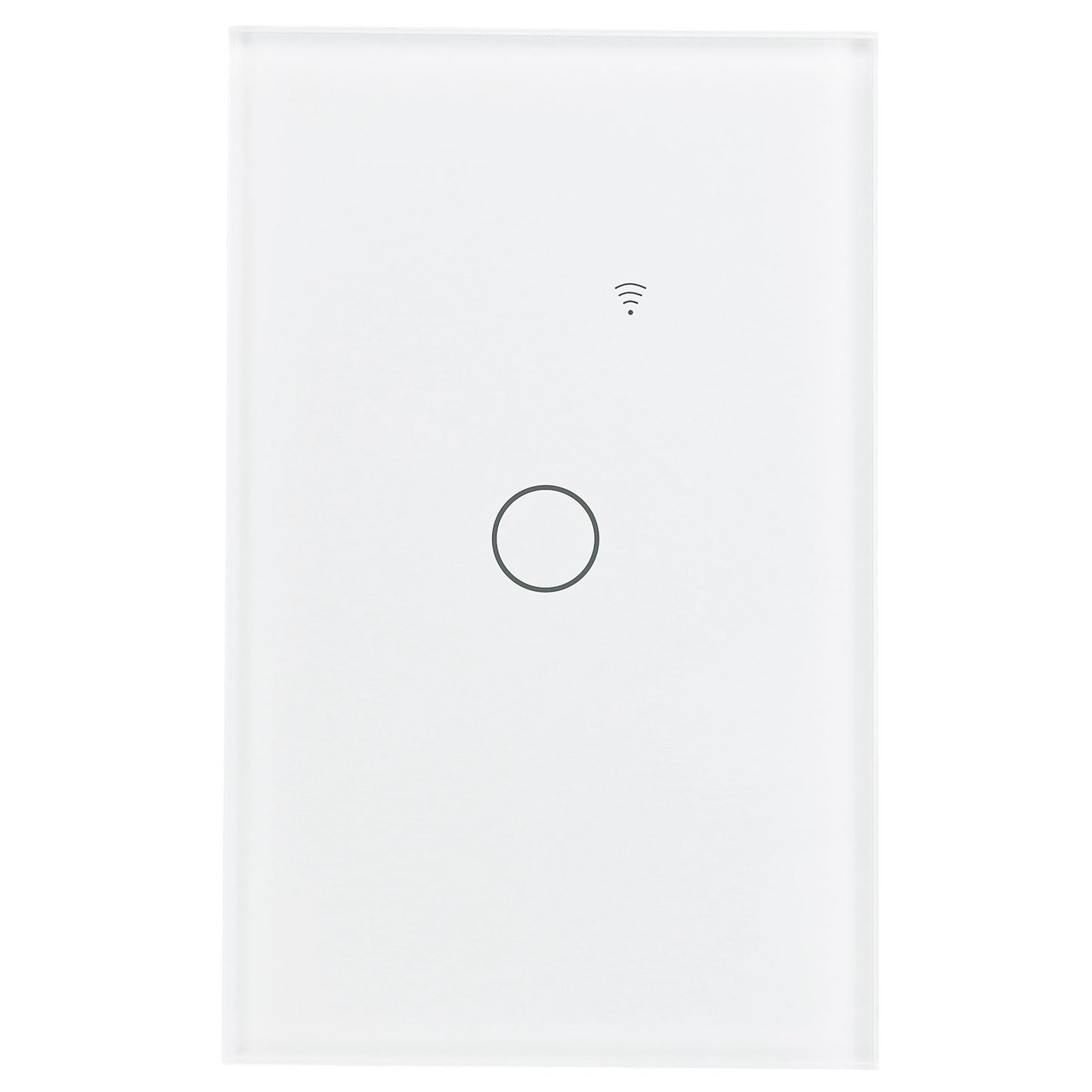 iGFCI Smart Wall Touch Light Switch 1 Gang 2.4GHz WiFi AC125V 10Amp Work with Alexa Google Home Compatible with iOS and Android Single Pole Switches White